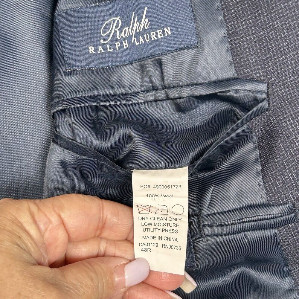 Ralph Ralph Lauren Luxury Navy Blue Men's Blazer 100% Wool 48R‎ EUC - Picture 4 of 7